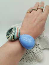 Carica l'immagine nel visualizzatore di Gallery, Bracciale vetro DUO Celeste