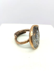 Anello bronzo e smalto COPPETTA CRI. size 14 / 15