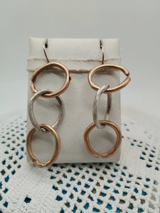 Orecchini Cerchi silver e bronzo