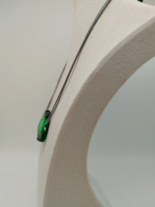 Collana vetro QUADRO Verde bottiglia