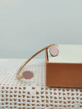 Carica l&#39;immagine nel visualizzatore di Gallery, Bracciale bronzo e smalto ROSA PALLIDO