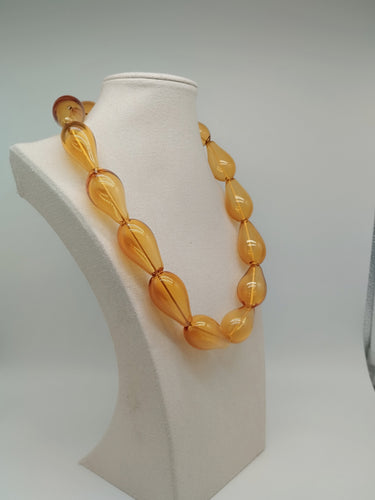 Collana vetro DROP Ambra
