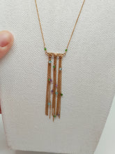 将图片加载到图库查看器，Collana gold p. pietre CASCATA