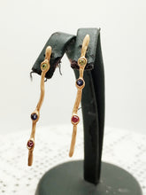 Carica l'immagine nel visualizzatore di Gallery, Orecchini Jolite, Peridoto, Rodolite AEQUOREA