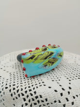 Carica l'immagine nel visualizzatore di Gallery, Bracciale vetro STONE Celeste Red Pois