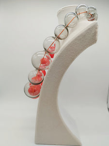 Collana vetro MOZZO Orange / Grey