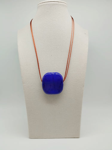 Collana vetro Sasso Blu
