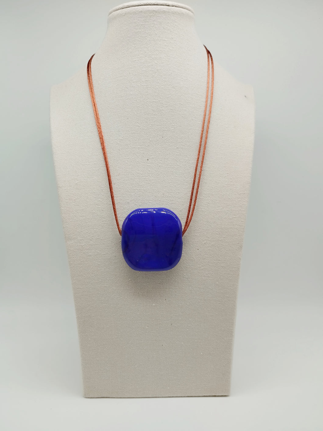 Collana vetro Sasso Blu
