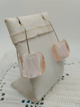 将图片加载到图库查看器，Orecchini vetro QUADRO Rosa chiaro