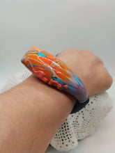 Carica l'immagine nel visualizzatore di Gallery, Bracciale vetro STONE VIOLA ARANCIO