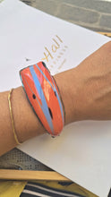 将图片加载到图库查看器，Bracciale vetro STONE Salmone  Nero