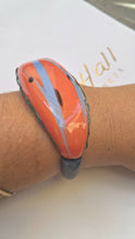 将图片加载到图库查看器，Bracciale vetro STONE Salmone  Nero