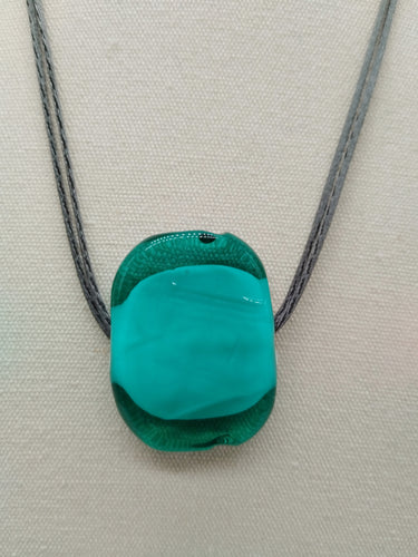 Collana vetro QUADRO Acquamare