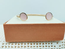 Carica l&#39;immagine nel visualizzatore di Gallery, Bracciale bronzo e smalto ROSA PALLIDO