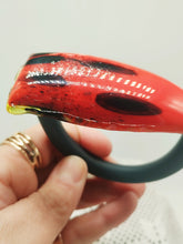 Carica l'immagine nel visualizzatore di Gallery, Bracciale vetro STONE ROSSO Nero