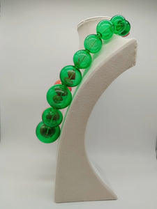 Collana vetro MOZZO Corallo/ Verde