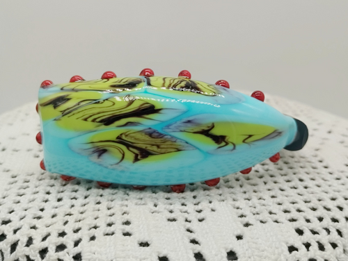 Bracciale vetro STONE Celeste Red Pois