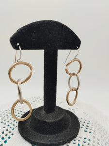 Orecchini Cerchi silver e bronzo