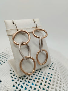 Orecchini Cerchi silver e bronzo