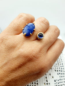 Anello bronzo, tanzanite e piccola  jolite