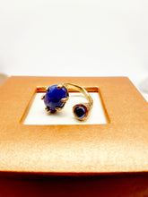 画像をギャラリービューアに読み込む, Anello bronzo, tanzanite e piccola  jolite