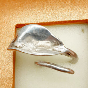 Anello argento FOGLIA