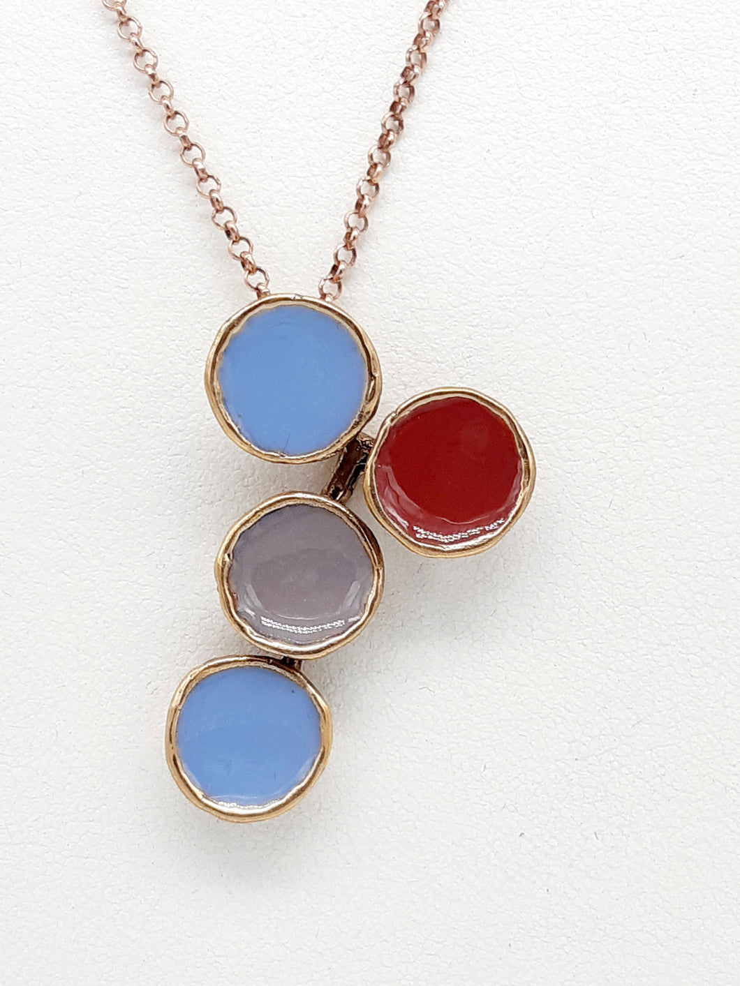 Collana bronzo e smalto/enamel