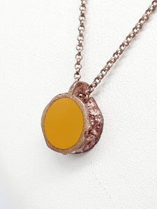 Collana bronzo e smalto/enamel double face