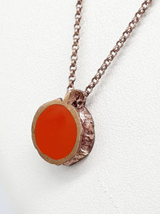 Collana bronzo e smalto/enamel double face