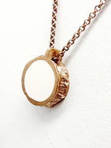 Collana bronzo e smalto/enamel double face