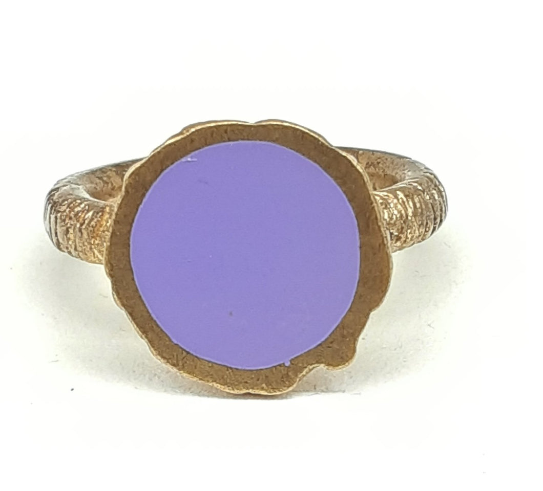 Anello  bronzo e smalto/enamel  GLICINE