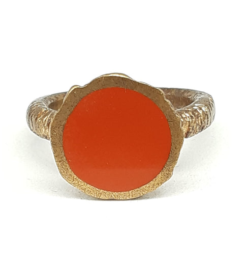 Anello bronzo e smalto/enamel  RUGGINE