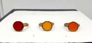 Anello bronzo e smalto/enamel  RUGGINE