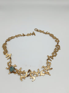 Collana gold plated e acquamarina SEGNO