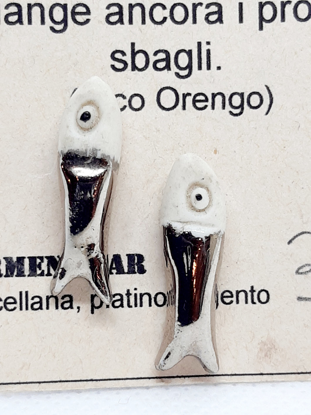 Orecchini porcellana FISH