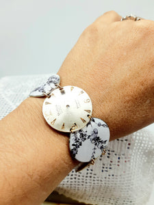 Bracciale orologi ROTONDI FIORI NERI 72