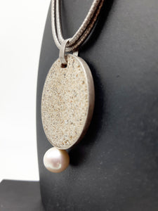 Collana argento e perla naturale  SAND - SABBIA