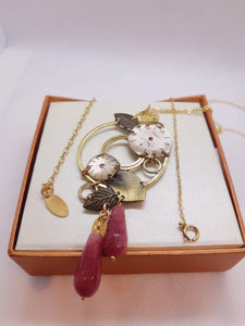 Collana con orologi  TORMALINA Rosa 234