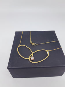 Collana gold p. e perla ONDA DUO