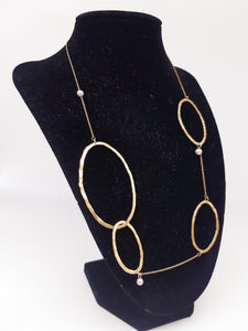 Collana gold p. e perla ONDA