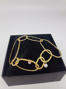 Bracciale gold p. e perla ONDA