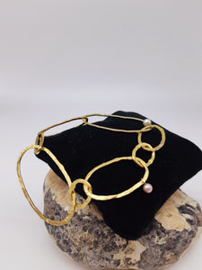 Bracciale gold p. e perla ONDA