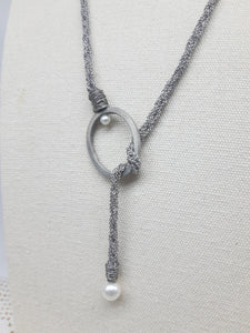 Collana argento e perla ARCH OVALE