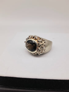 Anello silver e QUARZO FUME' misura 12 / 11