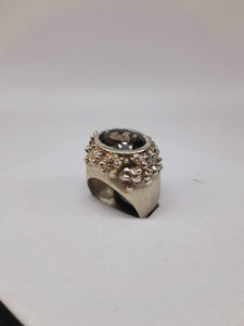 Anello silver e QUARZO FUME' misura 12 / 11