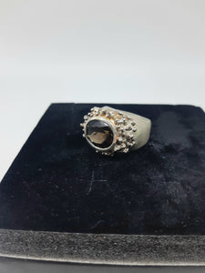 Anello silver e QUARZO FUME' misura 12 / 11