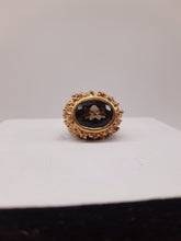 将图片加载到图库查看器，Anello bronzo e QUARZO FUME&#39; mis 14 / 15