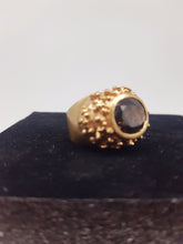 将图片加载到图库查看器，Anello bronzo e QUARZO FUME&#39; Mis  12 /13