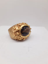 将图片加载到图库查看器，Anello bronzo e QUARZO FUME&#39; mis 14 / 15